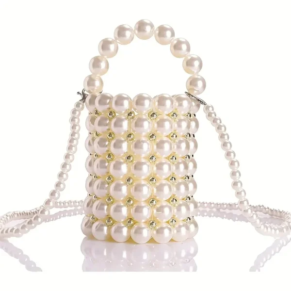 Beaded Mini Bucket Bag for Women - Image 2