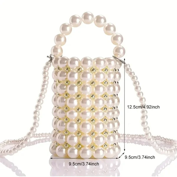 Beaded Mini Bucket Bag for Women - Image 3