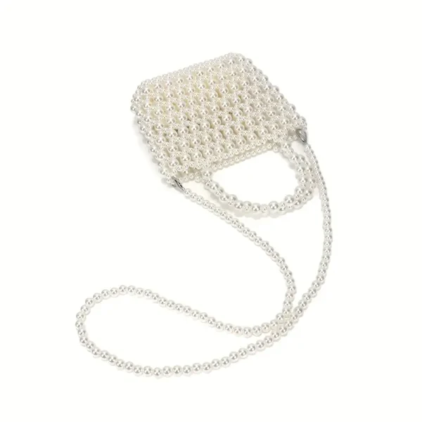 Elegant-Embellished Hollow-Out Wedding Clutch Purse with Detachable Chain Strap & Clasp Closure - Image 7