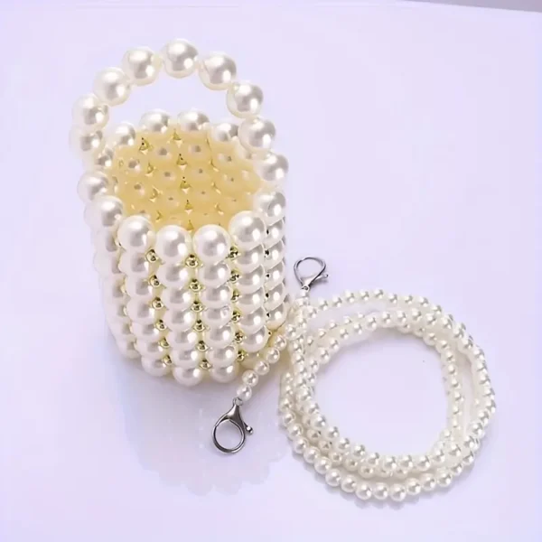 Beaded Mini Bucket Bag for Women - Image 5