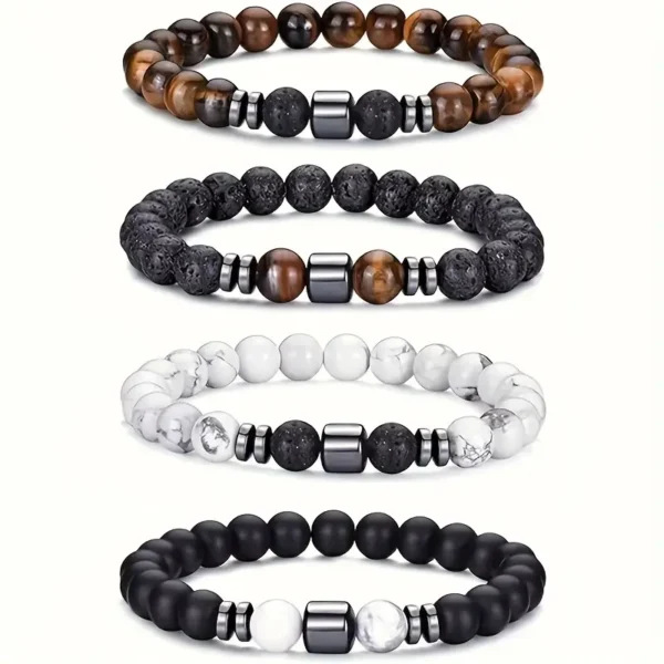 Vintage Style Beaded Bracelet Set for Men - Image 3