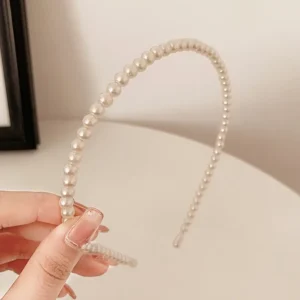 Elegant Minimalist Faux Pearl Headband