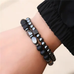 New Fashion Men's Bracelet Set 2 Pieces