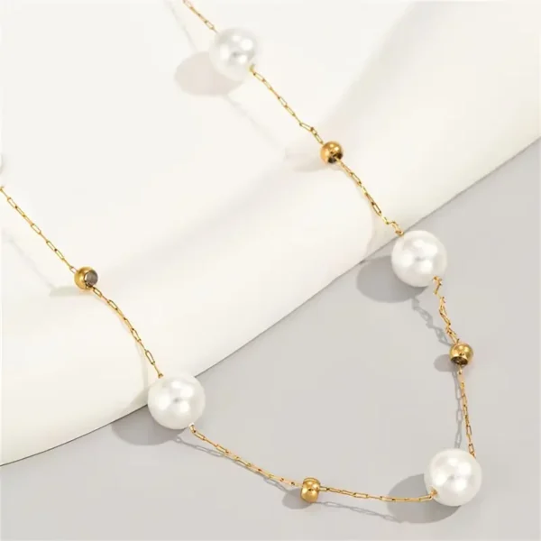 Elegant Imitation Pearl Beads Necklace - Image 5