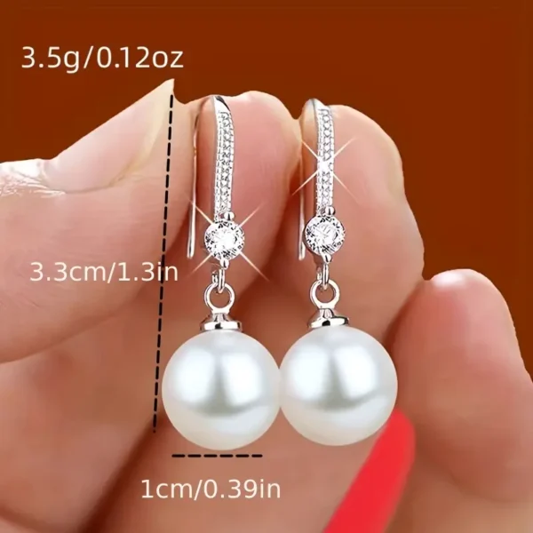 Elegant Oval Teardrop Pendant Earrings - Image 6