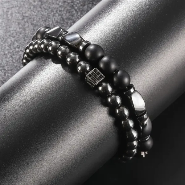 New Fashion Men's Bracelet Set 2 Pieces - Image 2